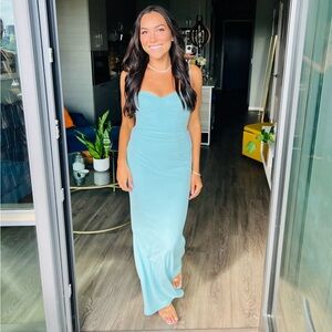 Elegant Blue Maxi Dress